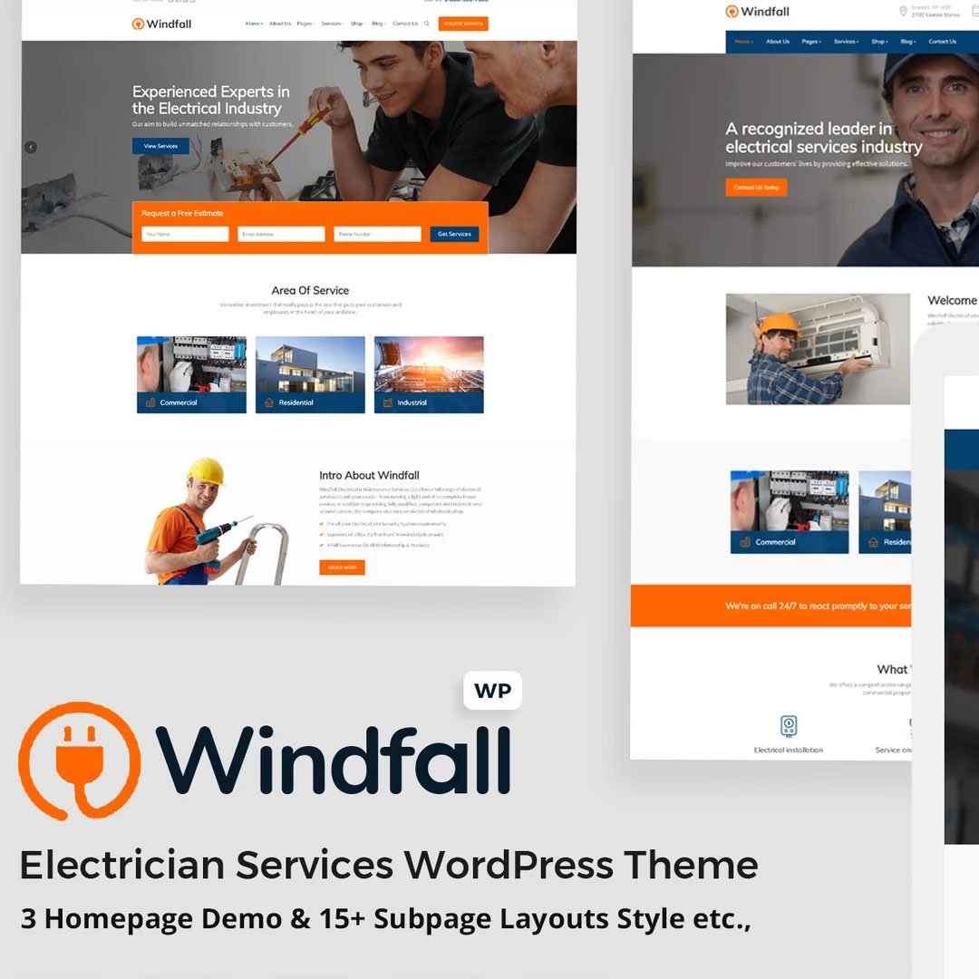 Windfall - Electrician Services WordPress Theme